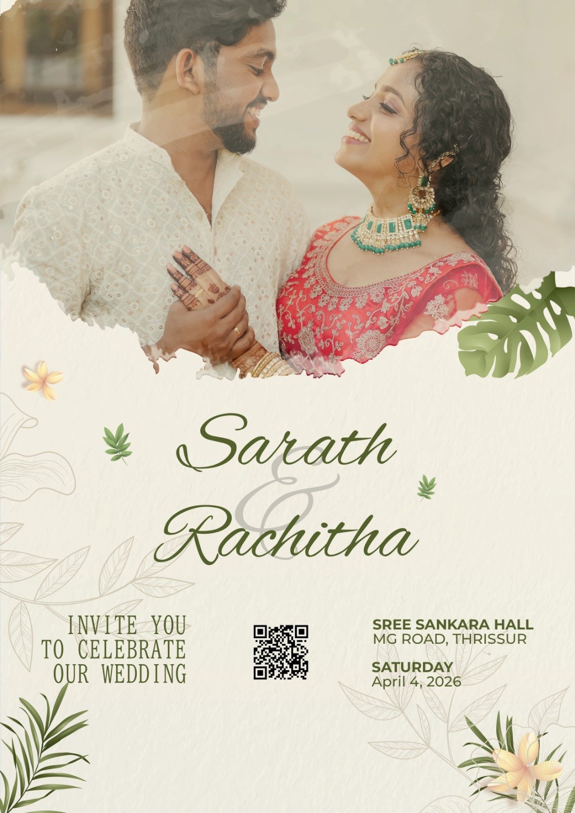 Rachitha - Sarath Wedding Invitation