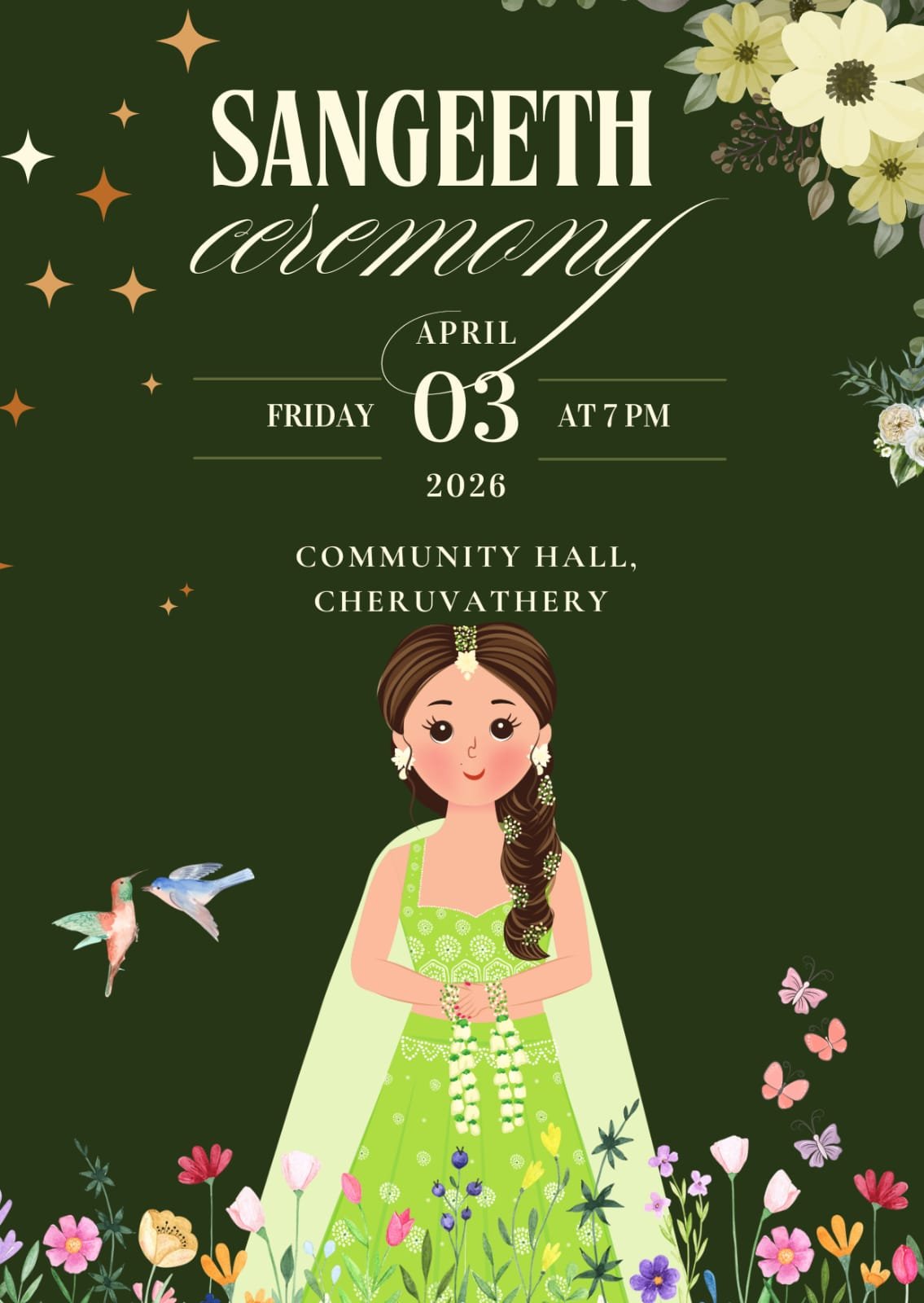 rachitha's sangeeth ceremony